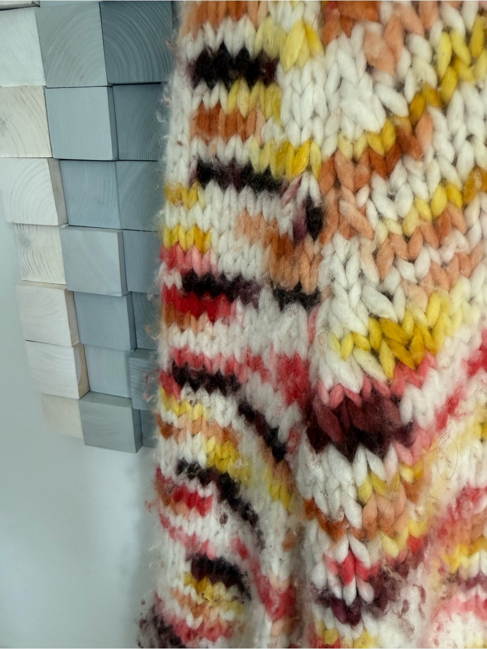 Gabriela Hearst Cashmere Multicolor Knit Sweater in Cream, Red, Yellow, Brown - Picture 3 of 14